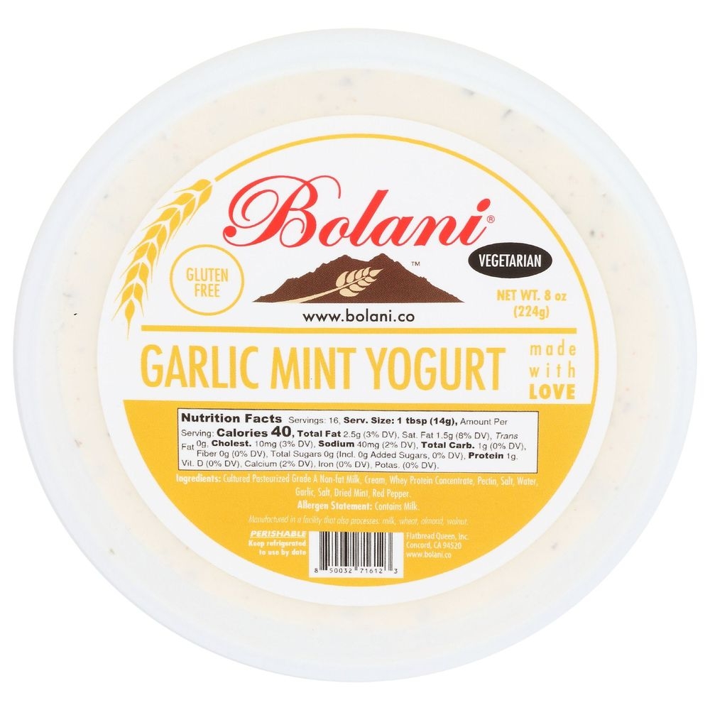 Bolani Garlic Mint Yogurt Sauce, 8 Fluid Ounce -- 6 per case