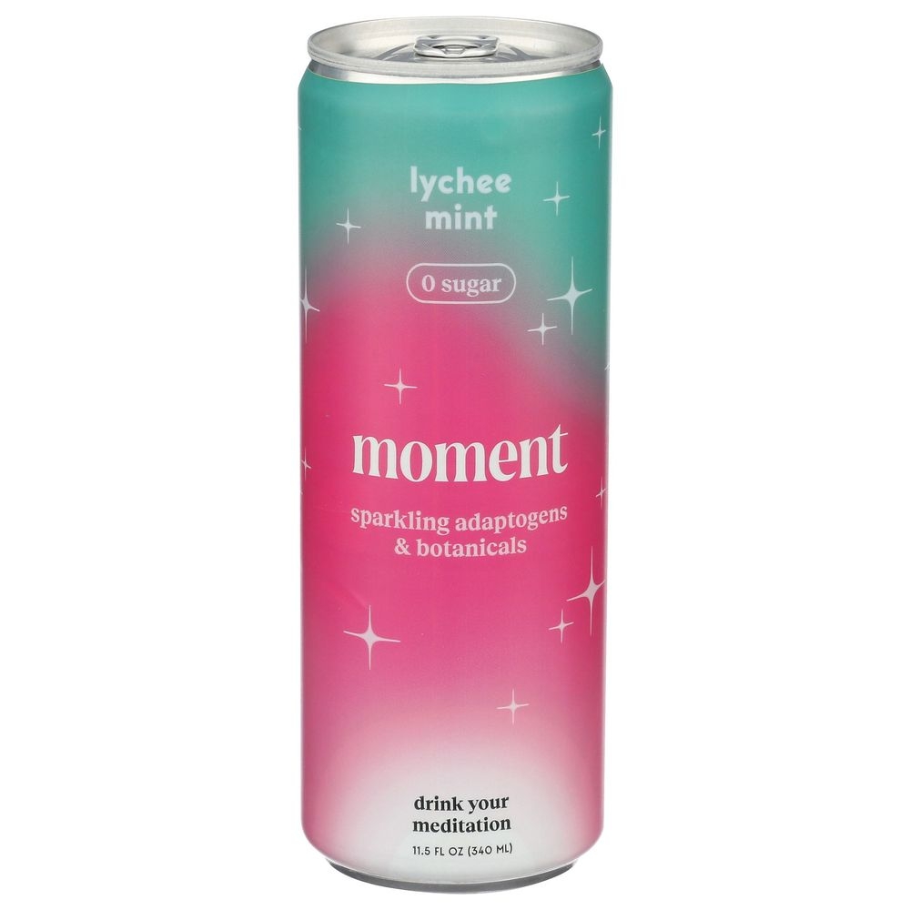 Moment Lychee Mint Botanical Sparkling Water, 11.5 Fluid Ounce -- 12 per case