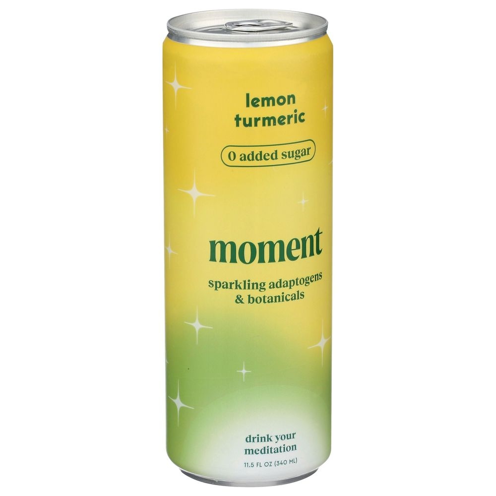 Moment Lemon Turmeric Botanical Sparkling Water, 11.5 Fluid Ounce -- 12 per case