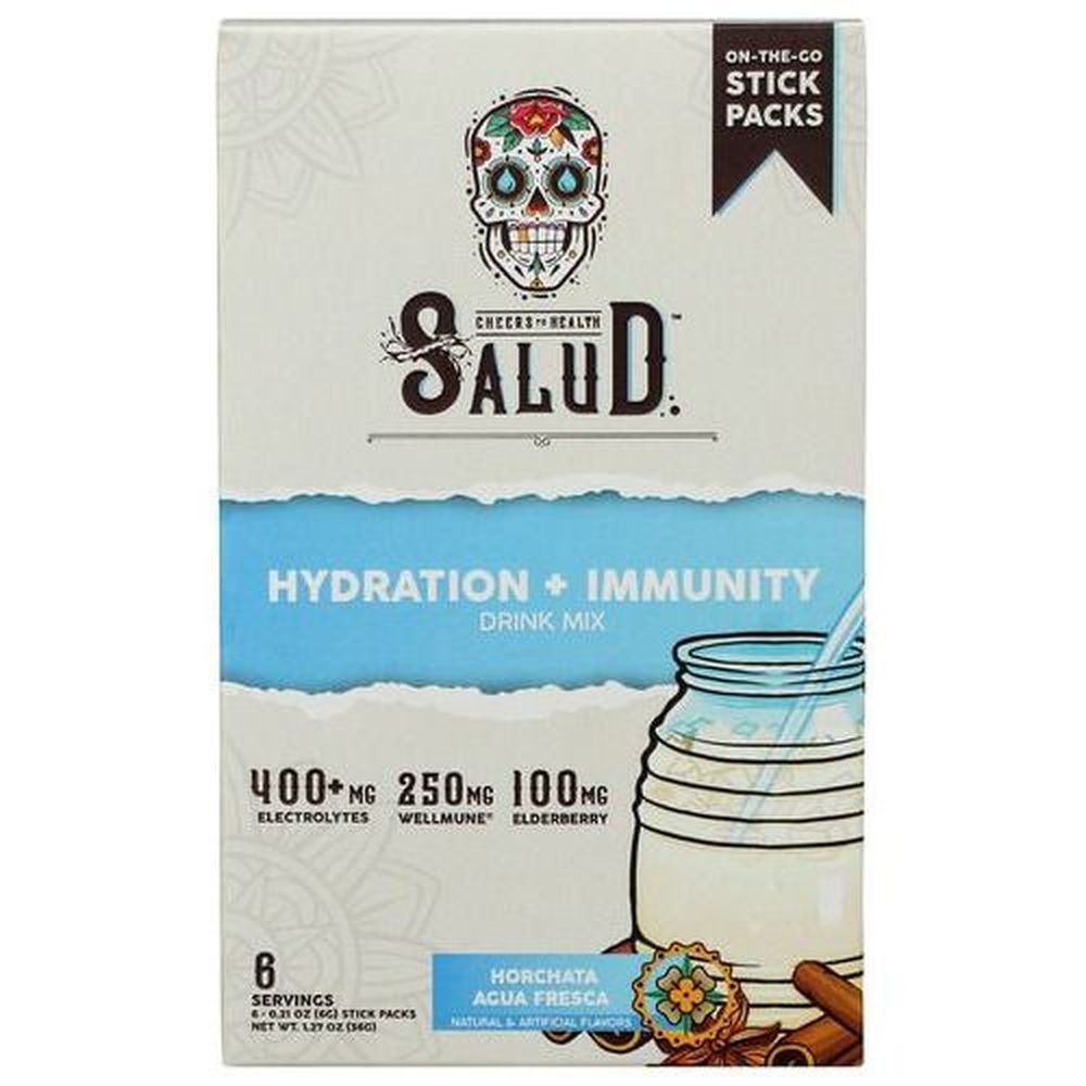 Taste Salud Horchata Hydration and Immunity Drink Mix Water Enhancer, 1.27 Fluid Ounce -- 12 per case