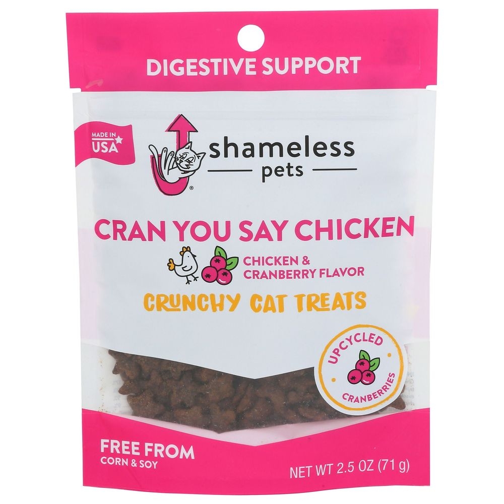Shameless Pets Cran You Say Chicken Cranberry and Chicken Cat Treat, 2.5 Ounce -- 12 per case