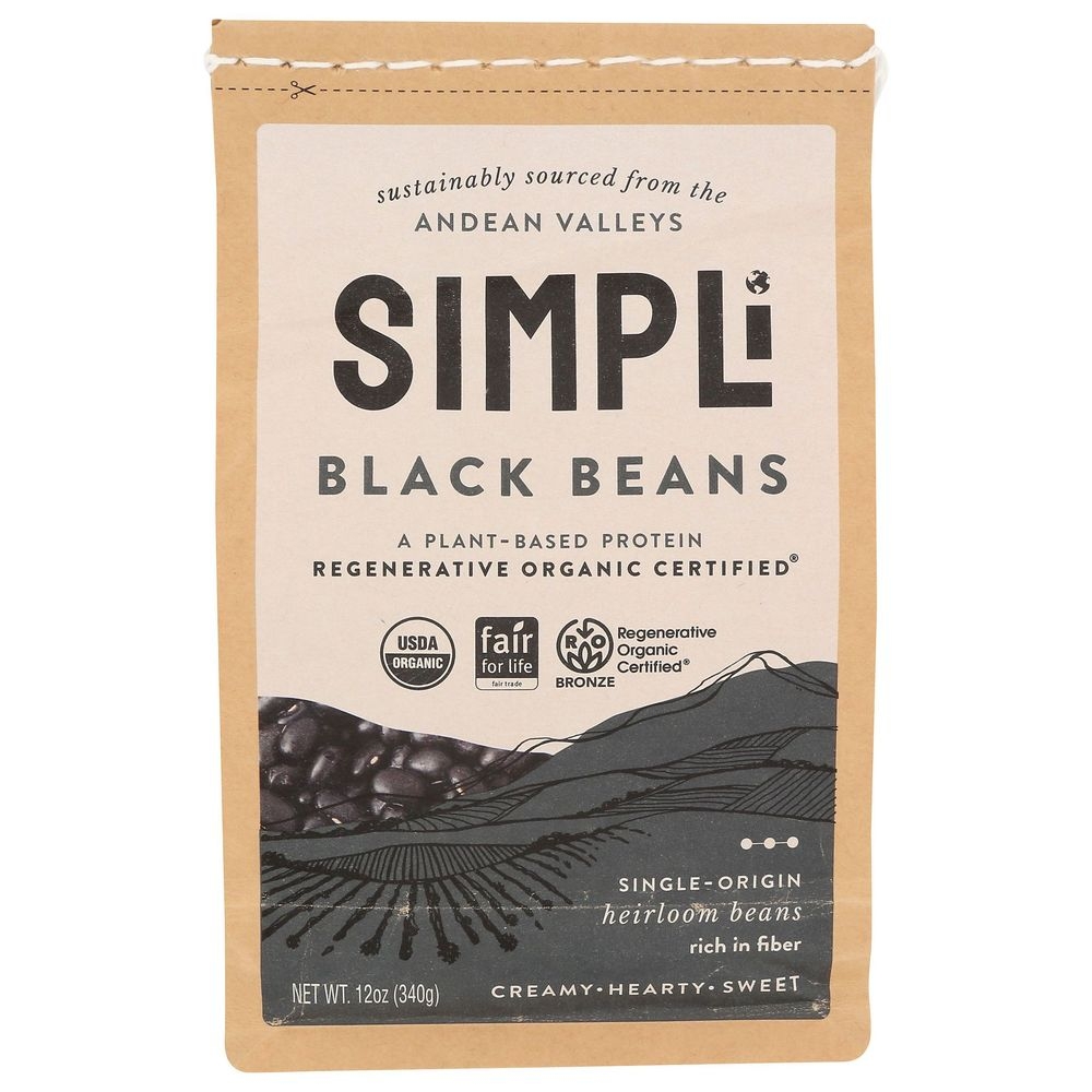 Simpli Organic Black Beans, 12 Ounce -- 8 per case