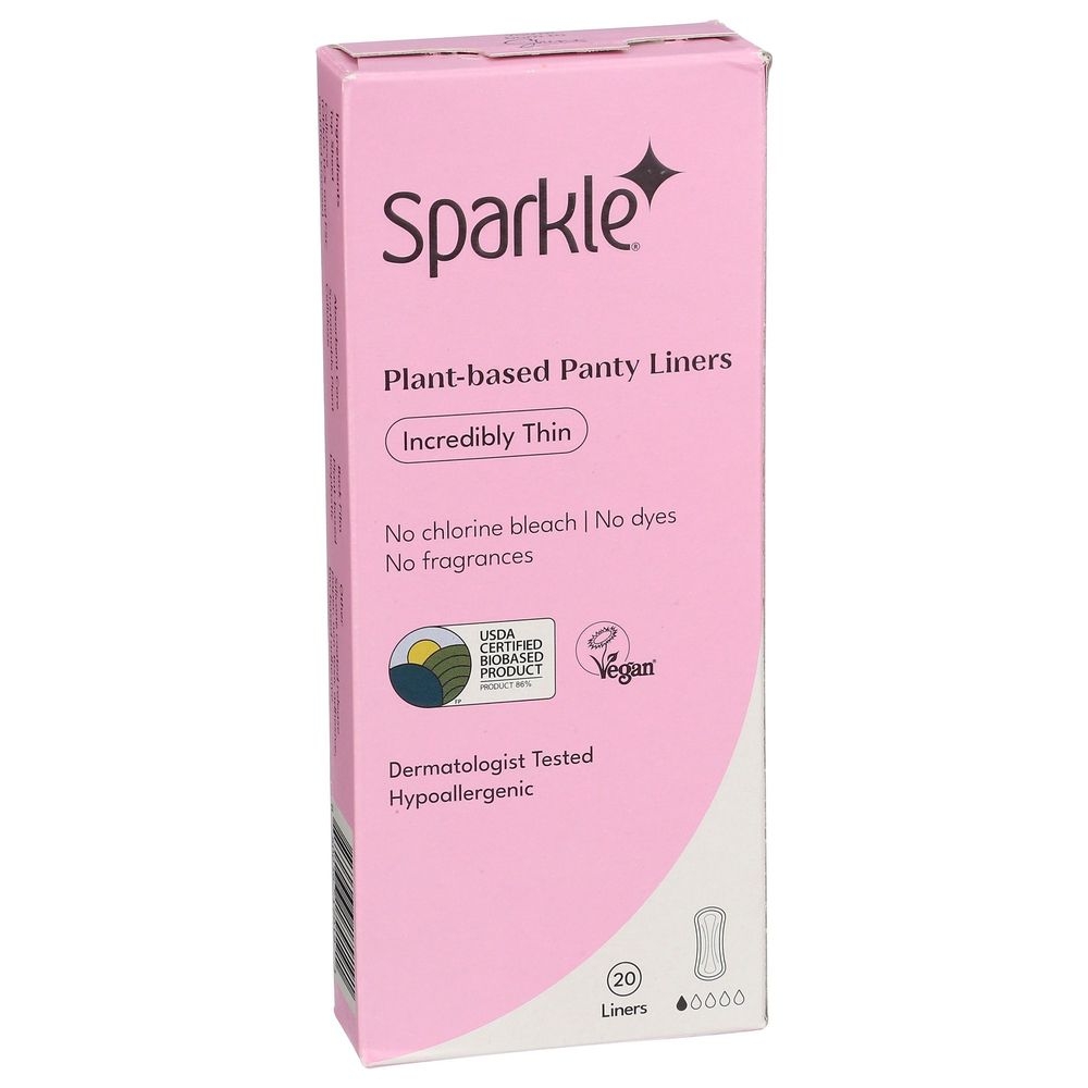 Sparkle Incredibly Thin Panty Liner, 20 count