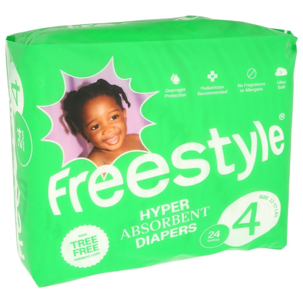 Freestyle Size 4 Hyper Absorbent Baby Diaper, 24 count -- 6 per case