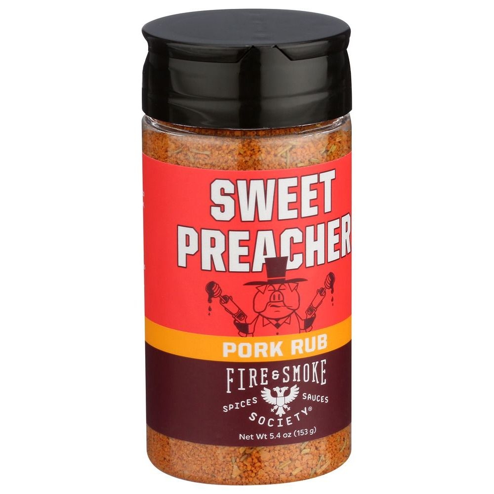 Fire and Smoke Sweet Preacher Pork Rub, 5 Ounce -- 6 per case