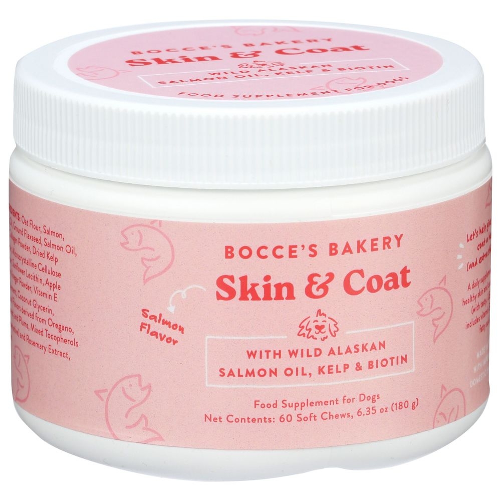 Bocces Skin and Coat Food Supplement Soft Chews for Dogs, 6.35 Ounce -- 12 per case