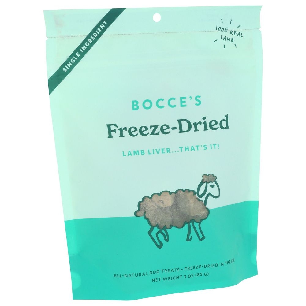 Bocces Bakery Freeze Dried Lamb Liver Dog Treats, 3 Ounce -- 12 per case