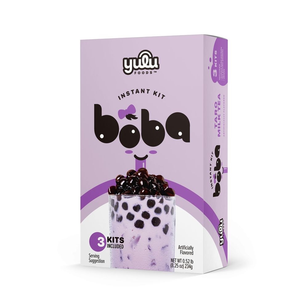 Yulu Foods Taro Milk Tea Instant Kit, 8.25 Ounce -- 8 per case
