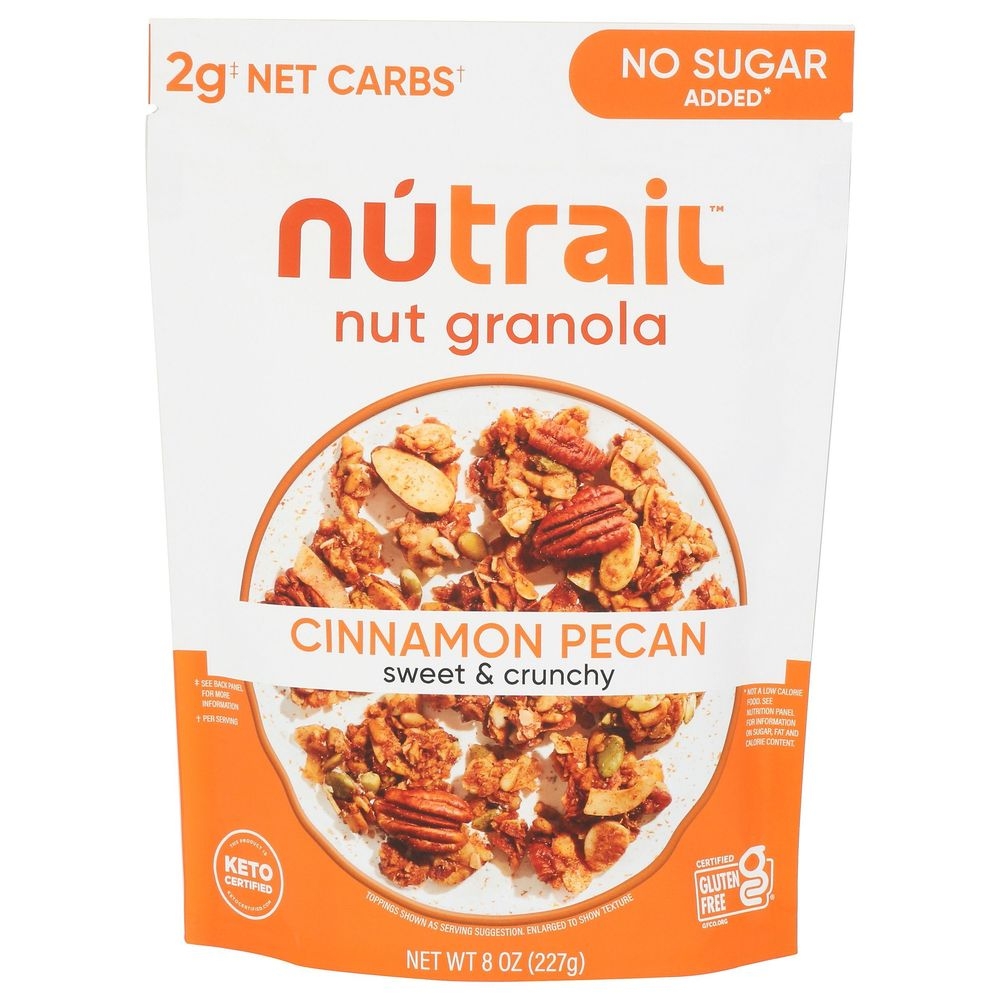 Nutrail Keto Cinnamon Pecan Nut Granola, 8 Ounce -- 6 per case