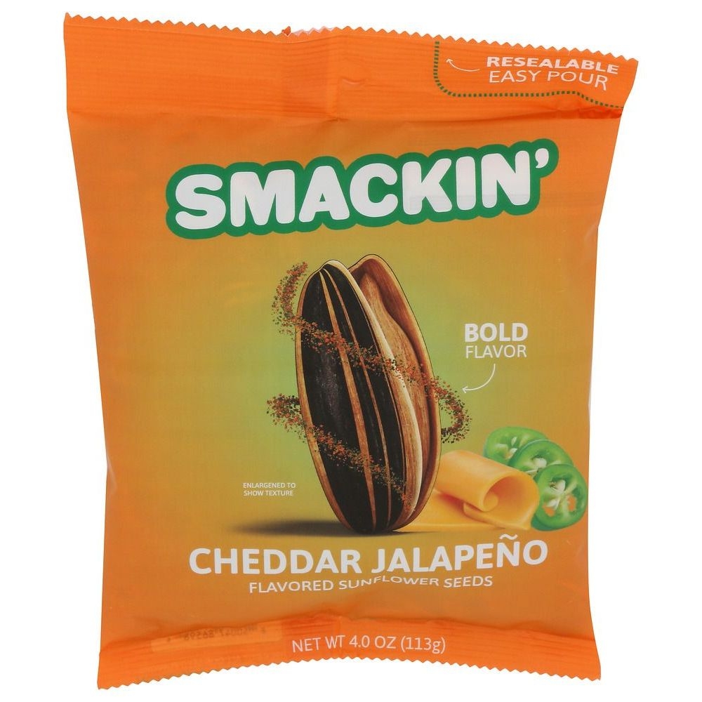 Smackin Cheddar Jalapeno Sunflower Seeds, 4 Ounce -- 12 per case