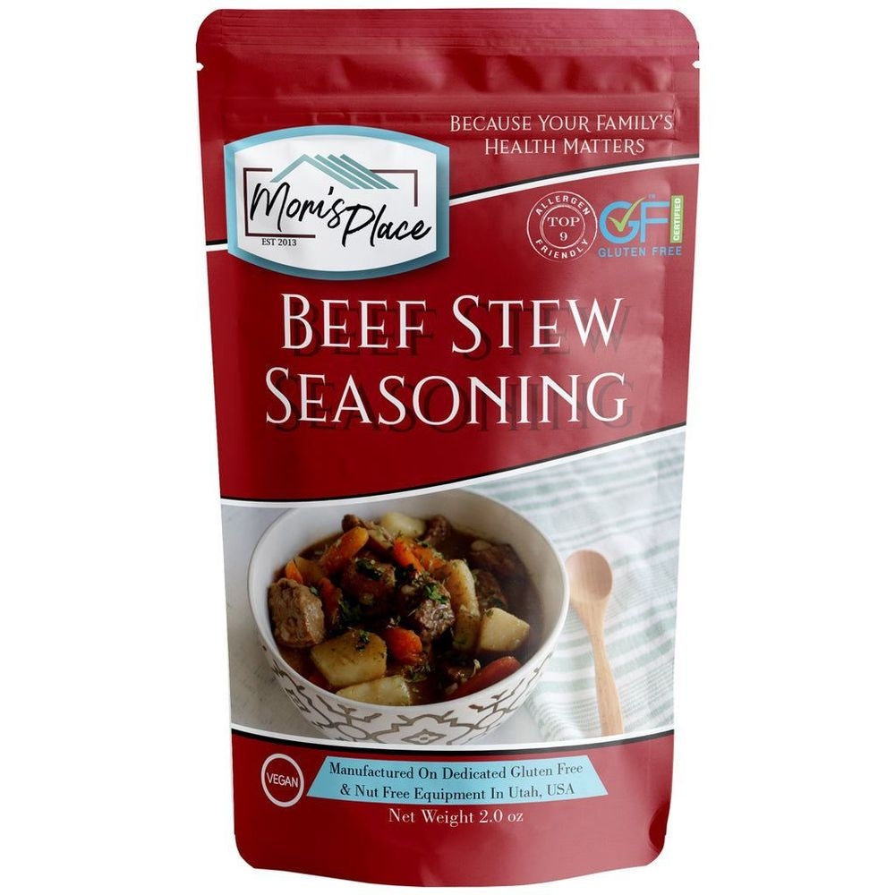 Moms Place Gluten-Free Beef Stew Seasoning Mix, 3 Ounce -- 12 per case