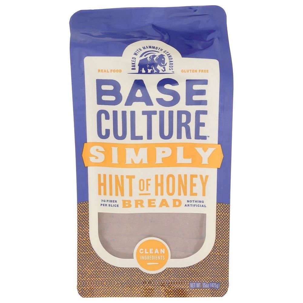 Base Culture Simply Hint of Honey Bread, 15 Ounce -- 6 per case