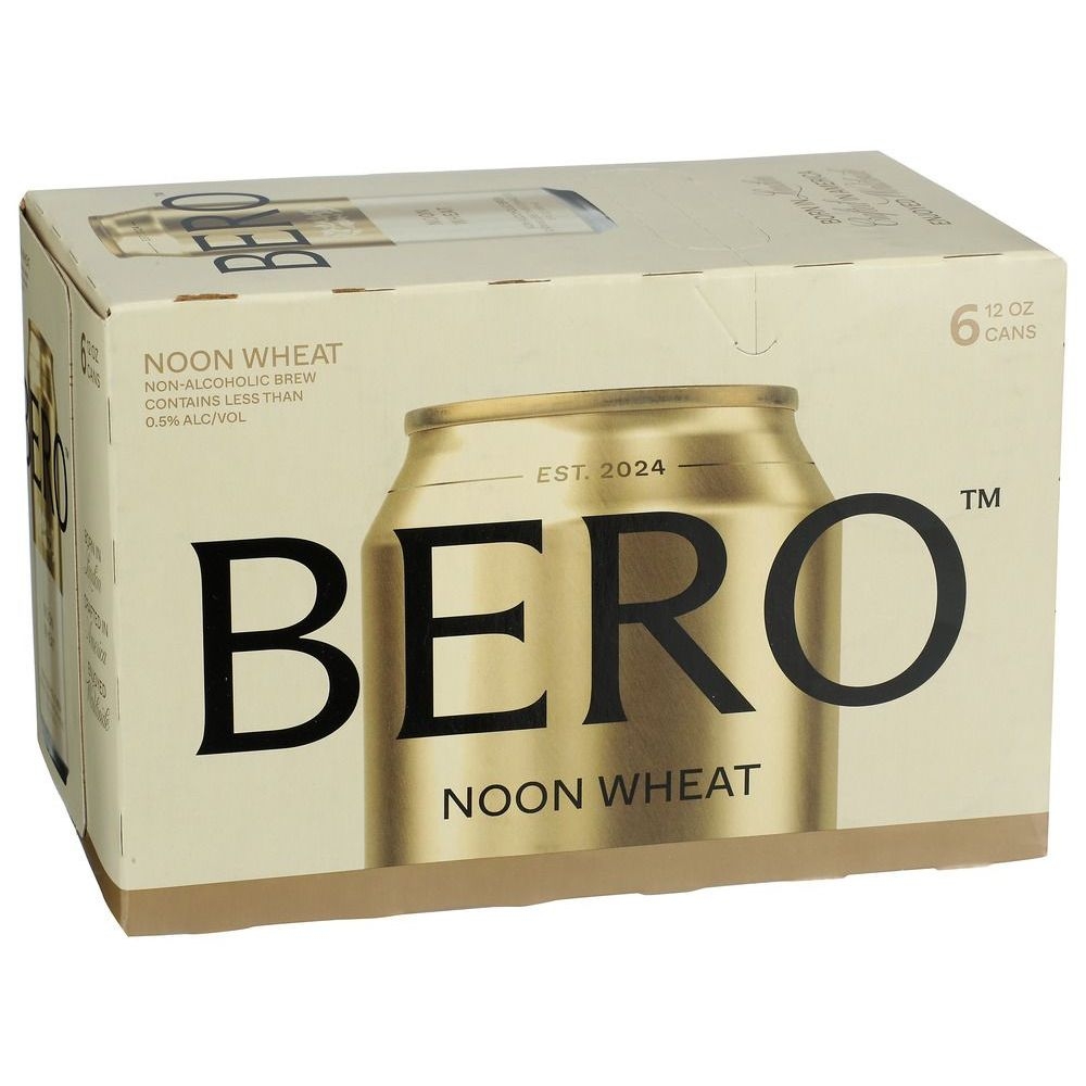 Bero Brewing Noon Wheat Non Alcoholic Beer, 72 Fluid Ounce -- 4 per case