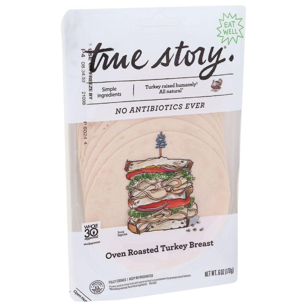 True Story Oven Roasted Turkey Breast, 6 Ounce -- 12 per case