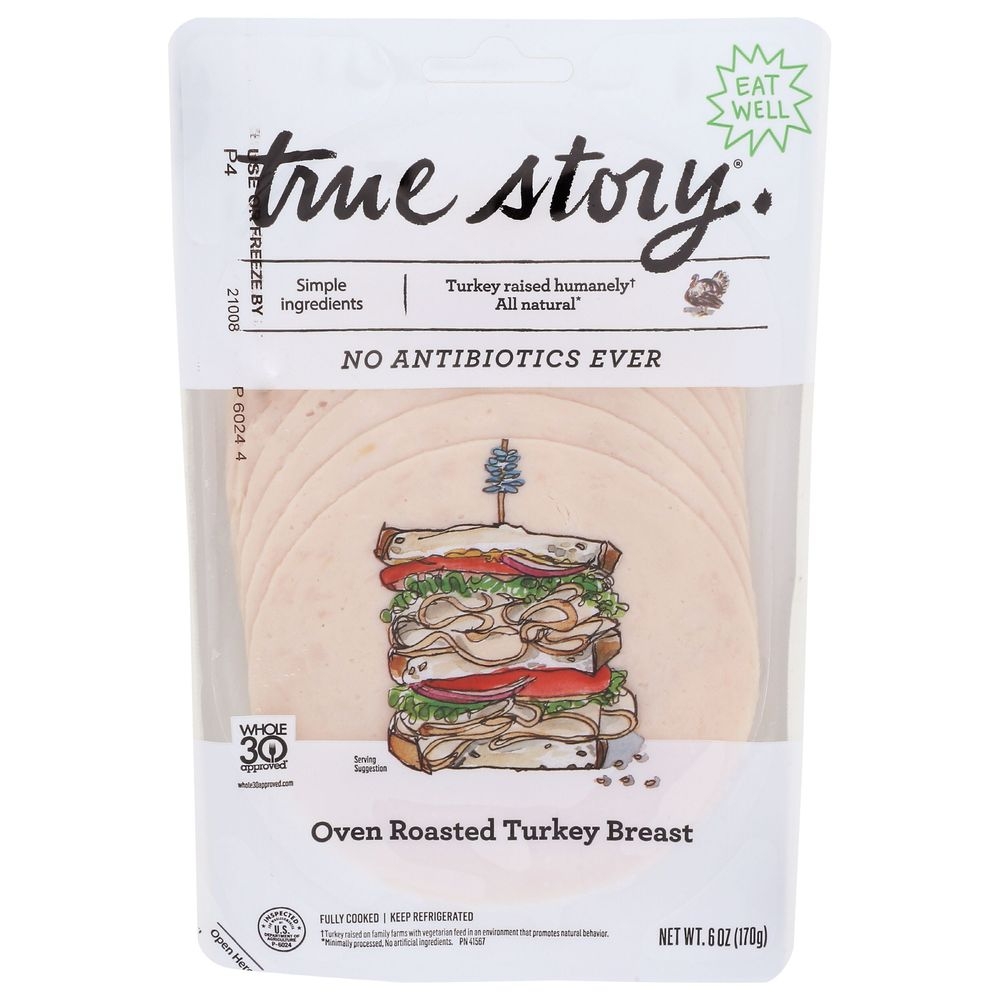 True Story Oven Roasted Turkey Breast, 6 Ounce -- 12 per case