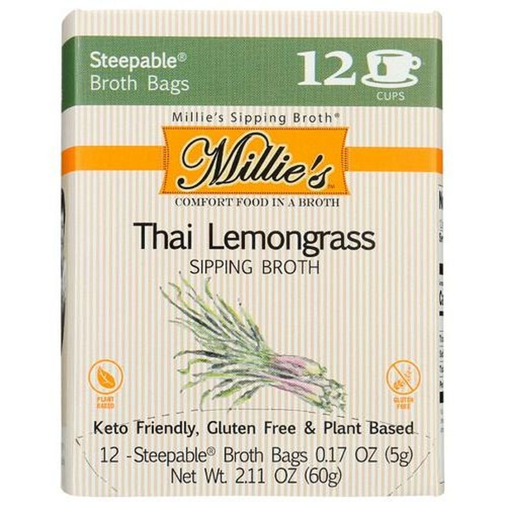 Millies Sipping Broth Thai Lemongrass Sipping Broth, 12 count -- 6 per case