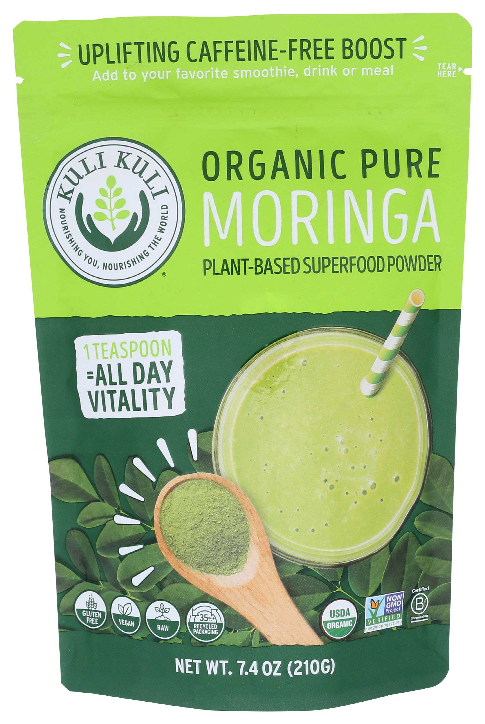 Kuli Kuli Organic Pure Moringa Powder, 7.4 Ounce