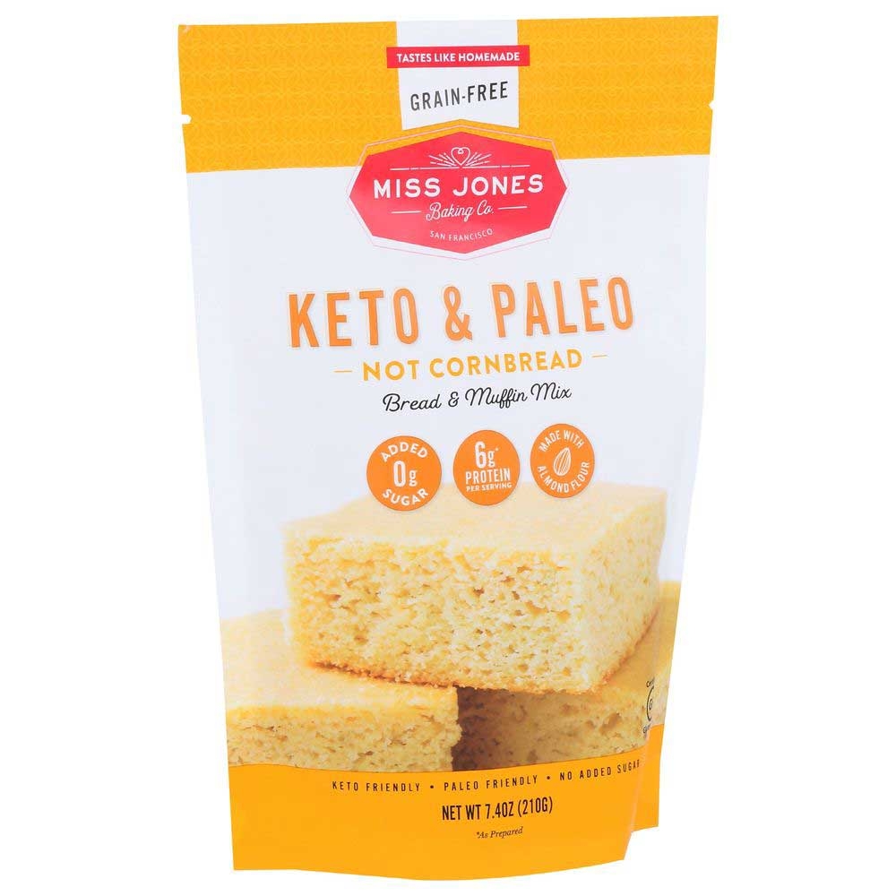 Miss Jones Baking Co Gluten Free Keto Cornbread Mix, 7.4 Ounce -- 6 per case