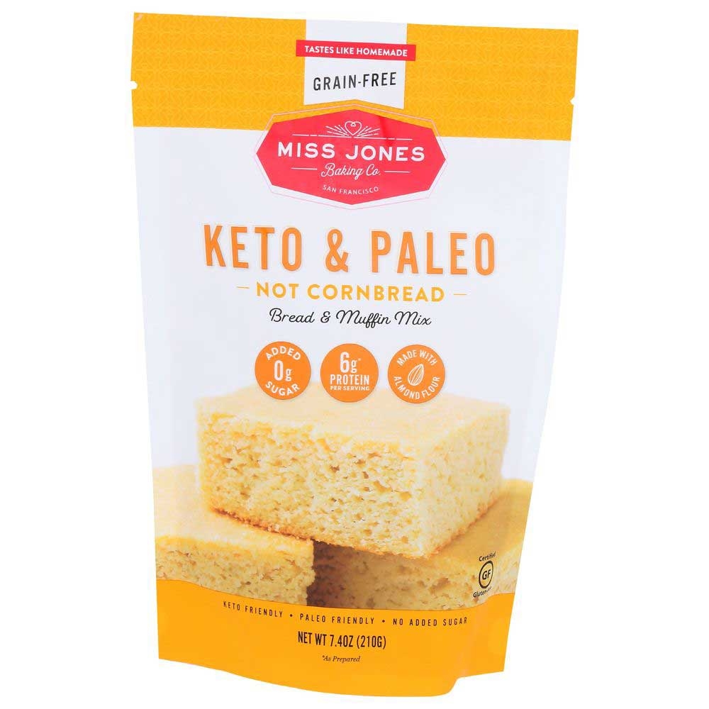 Miss Jones Baking Co Gluten Free Keto Cornbread Mix, 7.4 Ounce -- 6 per case