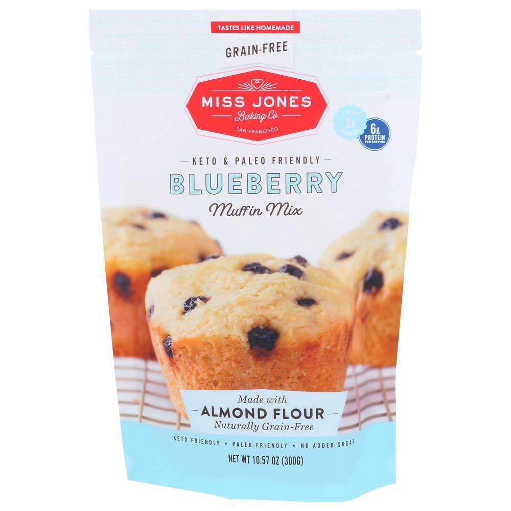 Miss Jones Baking Co Gluten Free Keto Blueberry Muffin Mix, 10.57 Ounce -- 6 per case