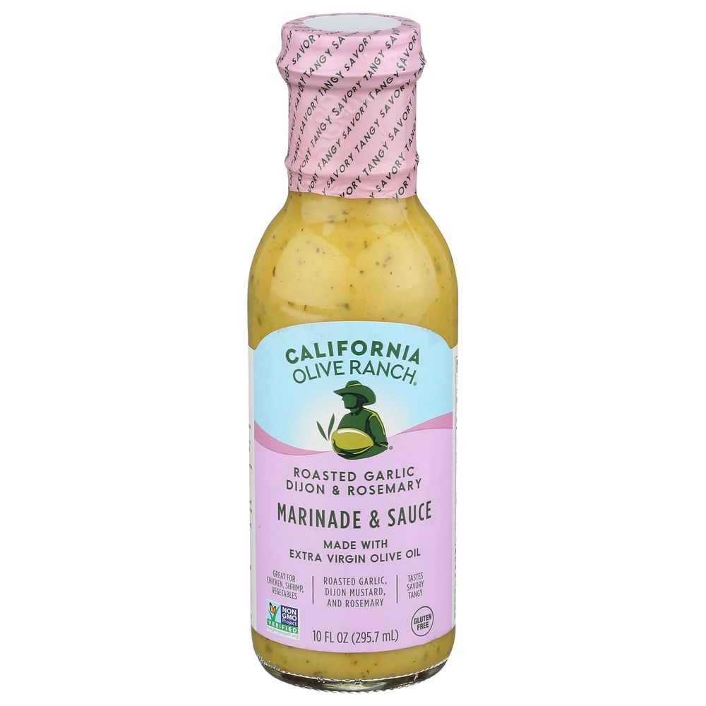 California Olive Ranch Roasted Garlic Dijon and Rosemary Marinade Sauce, 10 Fluid Ounce -- 6 per case
