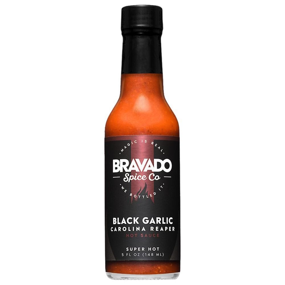 Bravado Spice Black Garlic Carolina Reaper Hot Sauce, 5 Fluid Ounce -- 6 per case