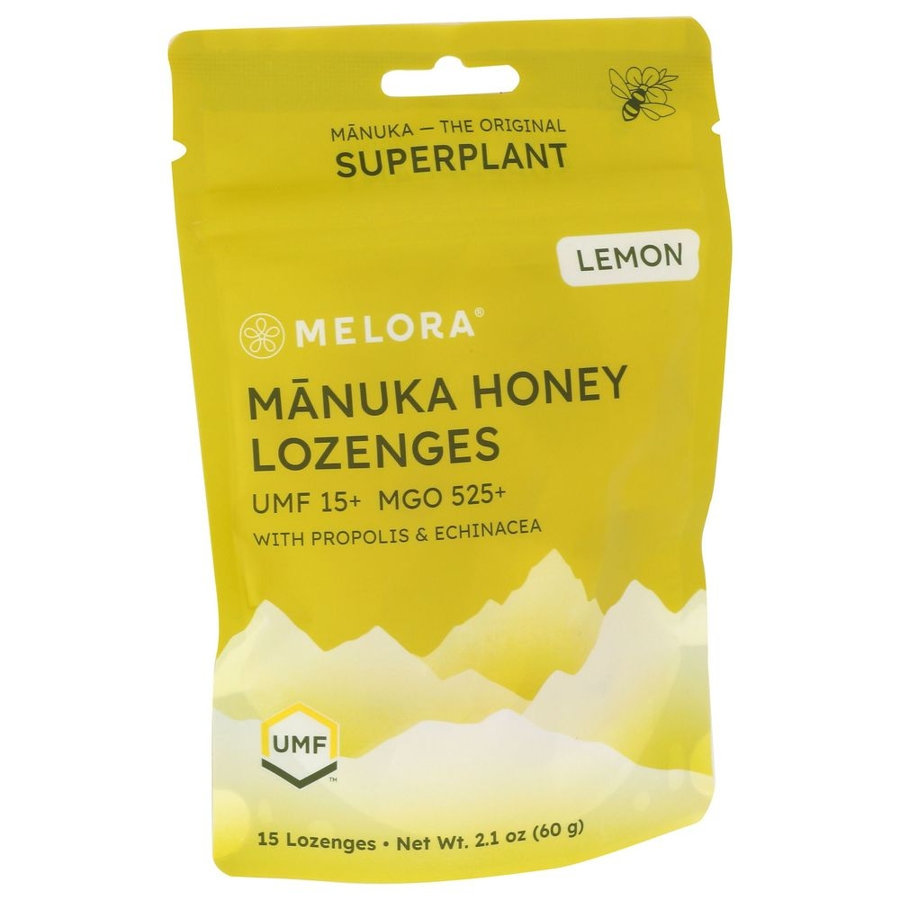Melora Lemon Manuka Honey Lozenges, 2.1 Ounce