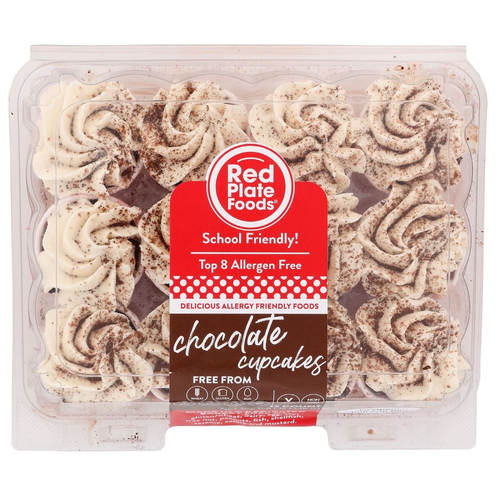 Red Plate Foods Mini Chocolate Cupcake, 11.85 Ounce -- 8 per case.