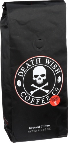 Death Wish Coffee Ground Coffee, 1 Pound Bag -- 6 per case