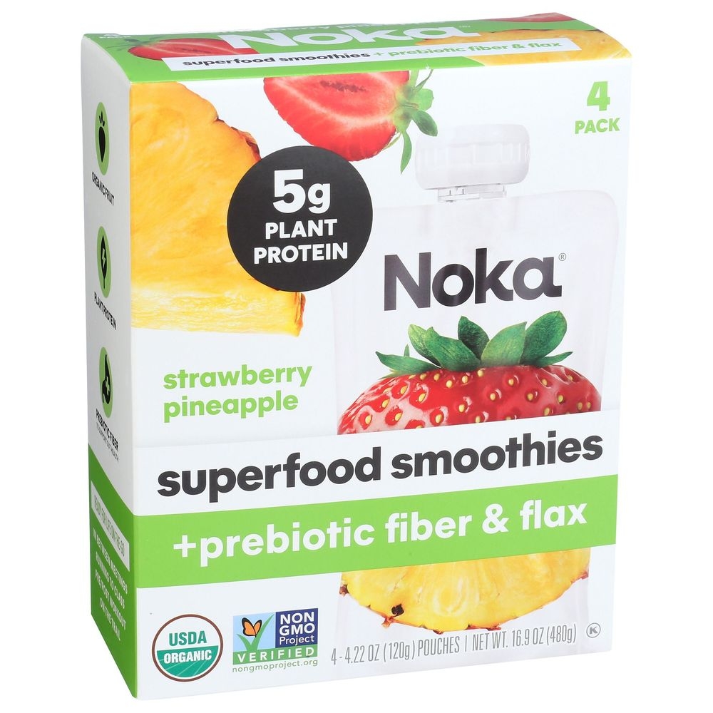 Noka Strawberry Pineapple Smoothie, 16.9 Ounce -- 6 per case