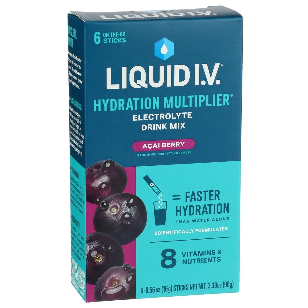 Liquid I.V. Acai Berry Hydration Multiplier Electrolyte Drink Mix, 3.39 Ounce