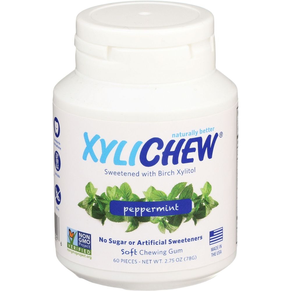 Xylichew Peppermint Soft Chewing Gum, 60 count -- 4 per case
