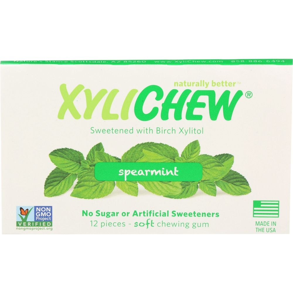 Xylichew Spearmint Soft Chewing Gum, 12 count -- 24 per case
