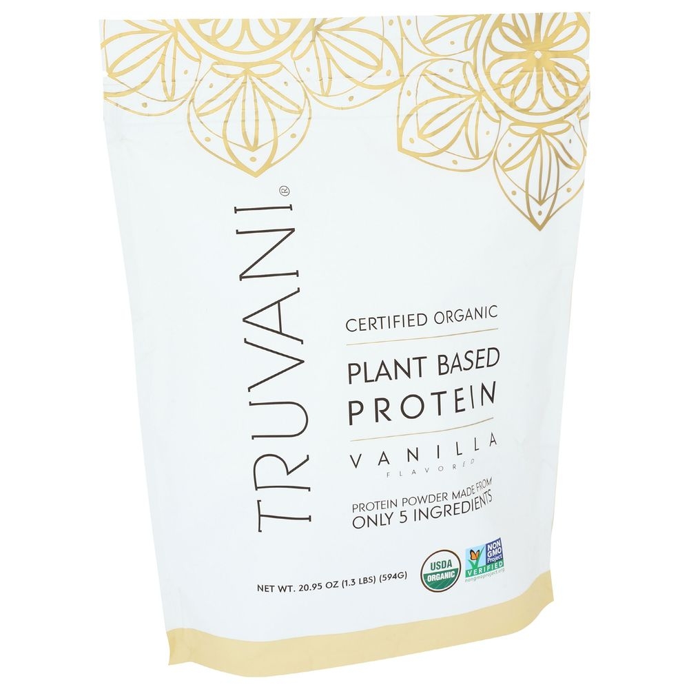 Truvani Organic Vanilla Plant Protein Powder, 20.95 Ounce