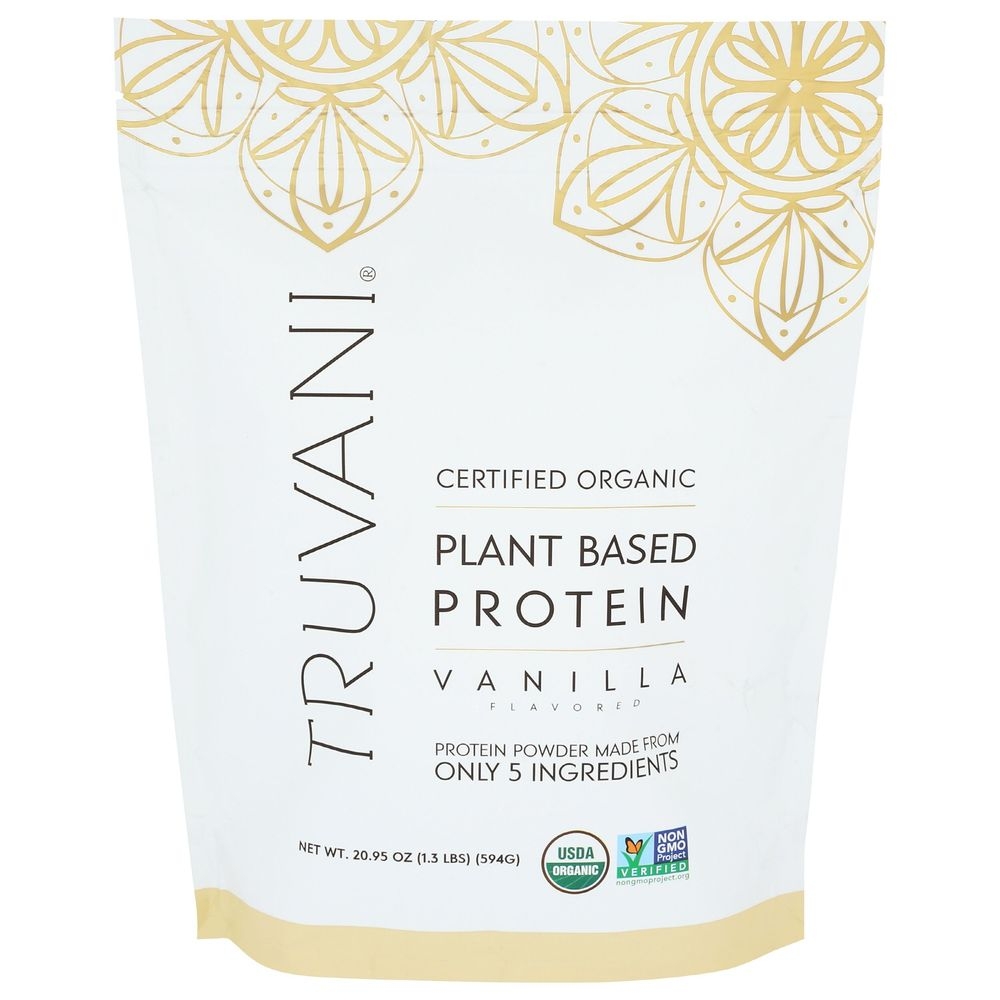 Truvani Organic Vanilla Plant Protein Powder, 20.95 Ounce
