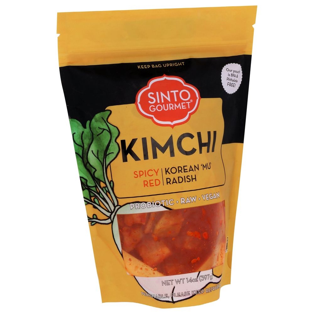 Sinto Gourmet Spicy Red Korean Mu Radish Kimchi, 14 Ounce -- 6 per case