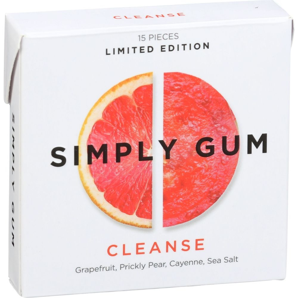 Simplygum Natural Cleanse Chewing Gum, 15 count -- 12 per case