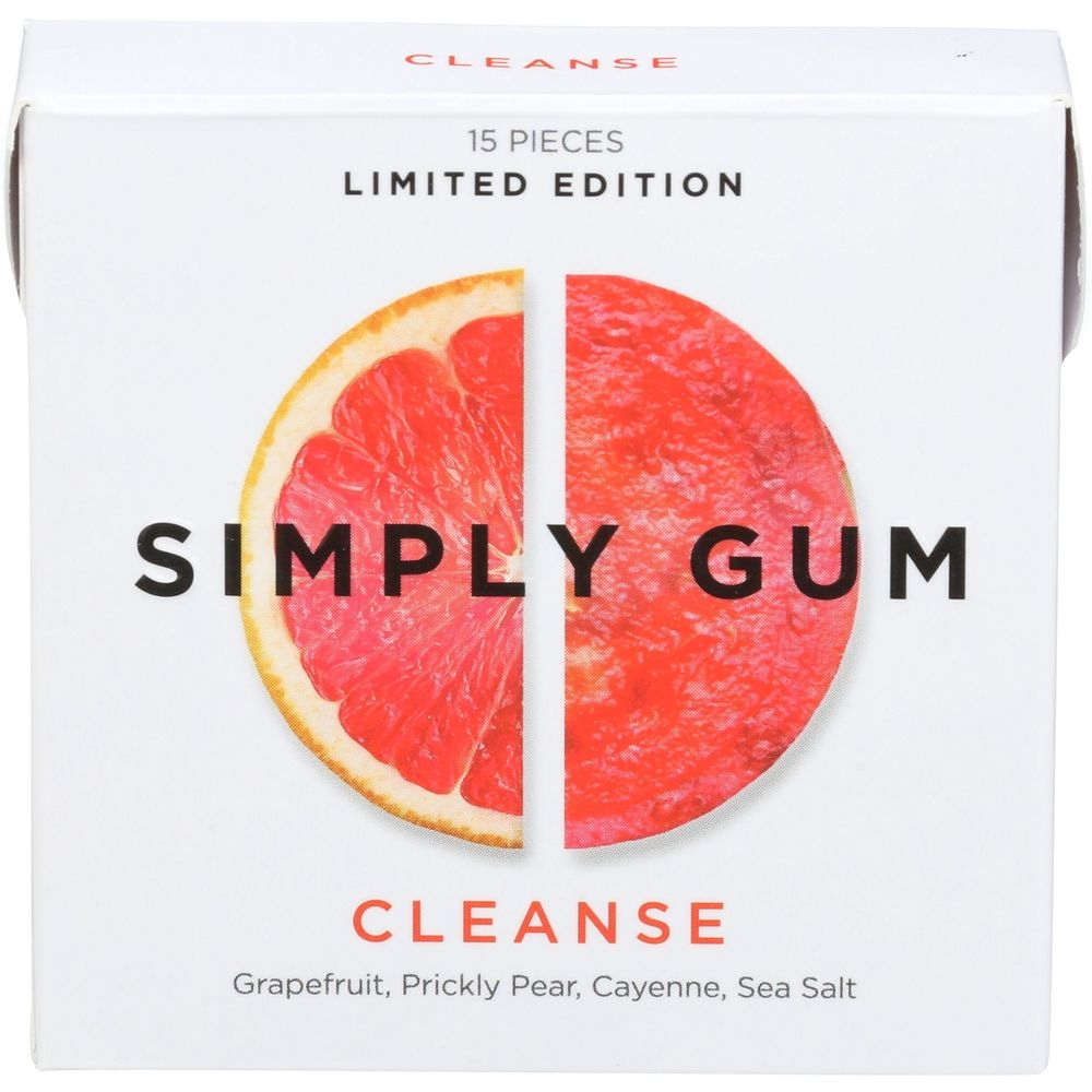 Simplygum Natural Cleanse Chewing Gum, 15 count -- 12 per case
