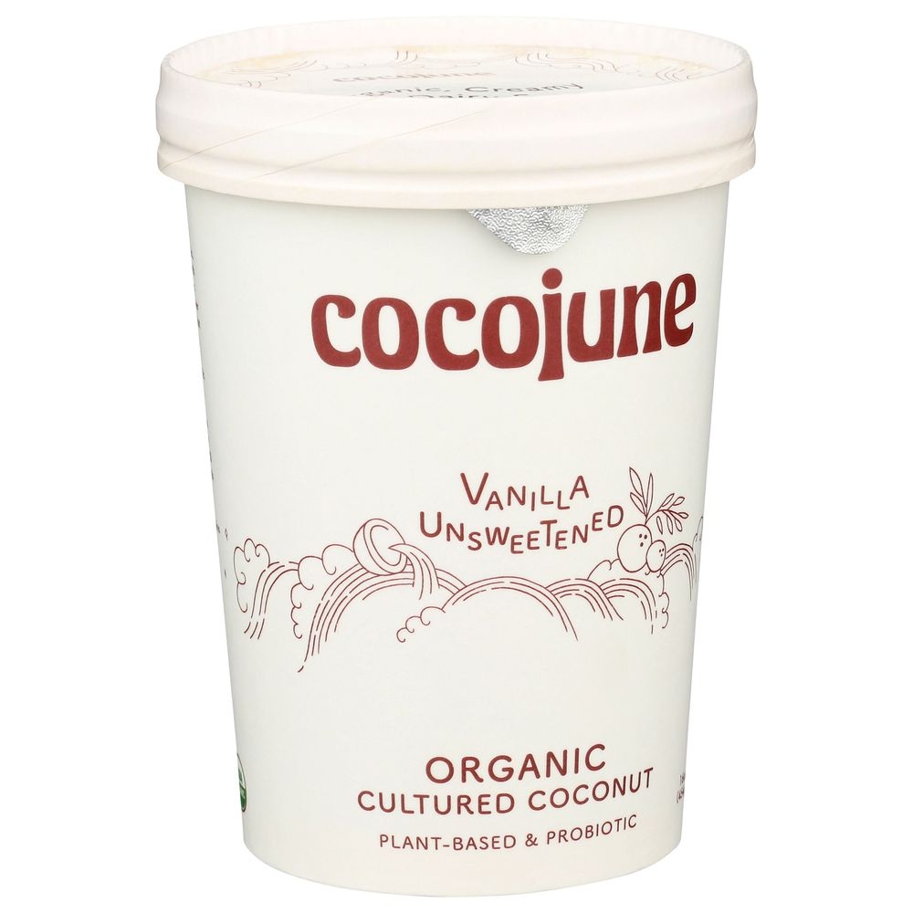 Cocojune Organic Vanilla Unsweetened Yogurt, 16 Ounce -- 8 per case