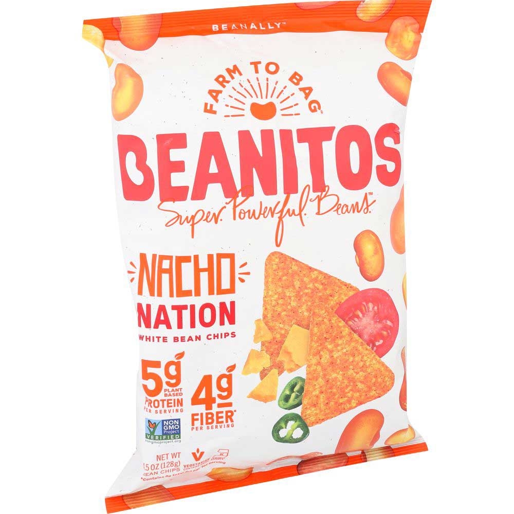 Beanitos Nacho Nation White Bean Chips, 4.5 Ounce -- 6 per case