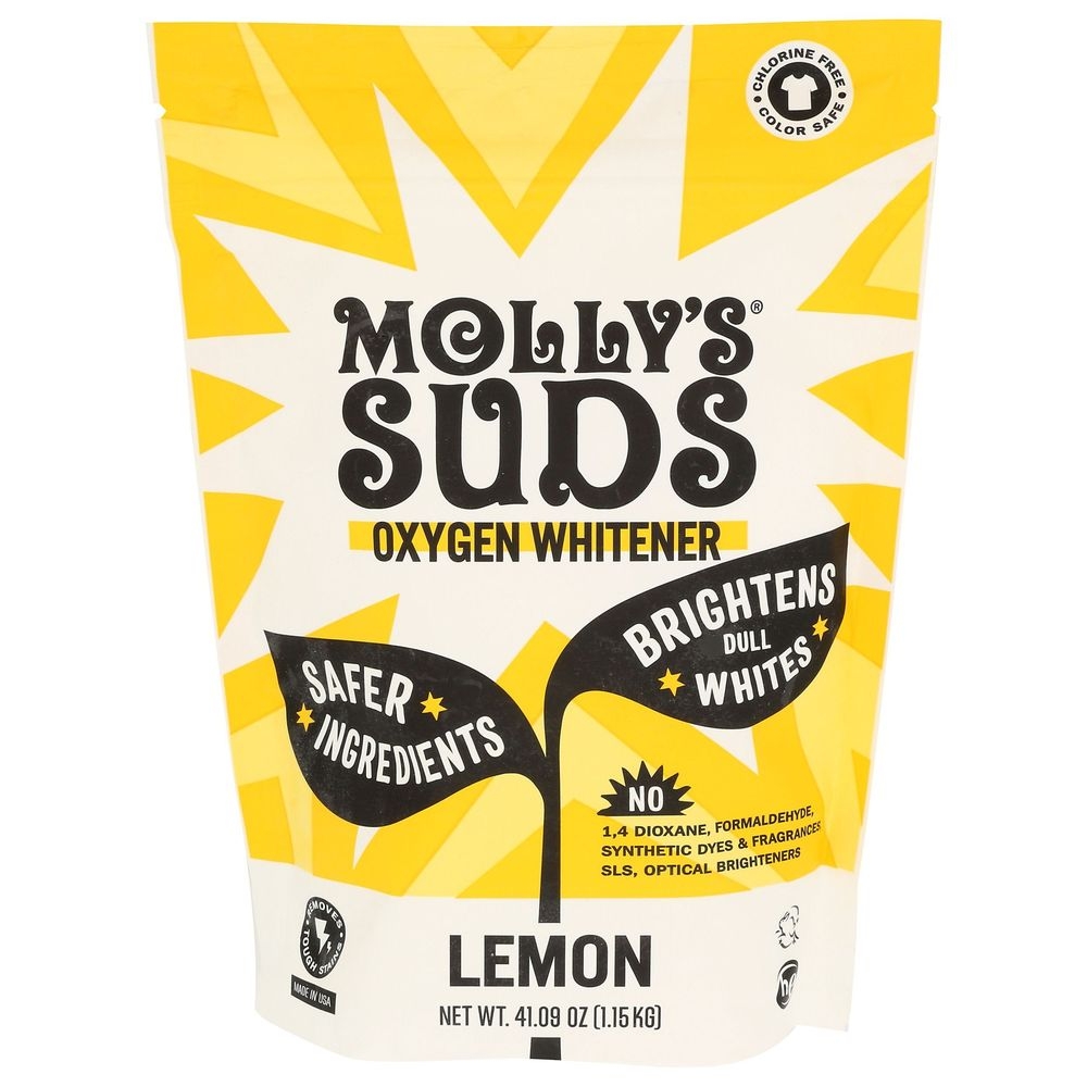 Mollys Suds Lemon Oxygen Whitener, 41.09 Ounce -- 6 per case