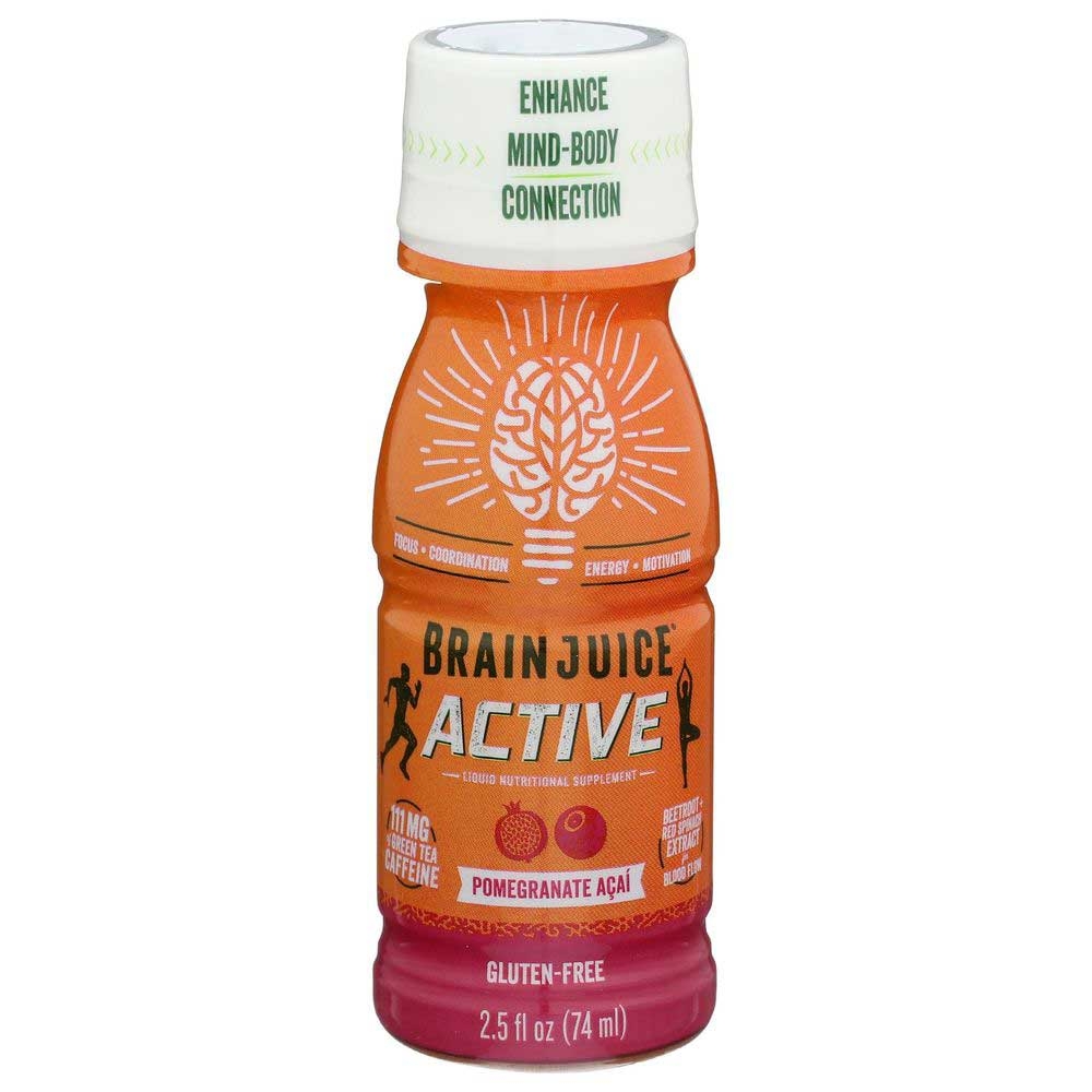 Brain Juice Active Acai Pomegranate Daily Shot, 2.5 Ounce -- 12 per case