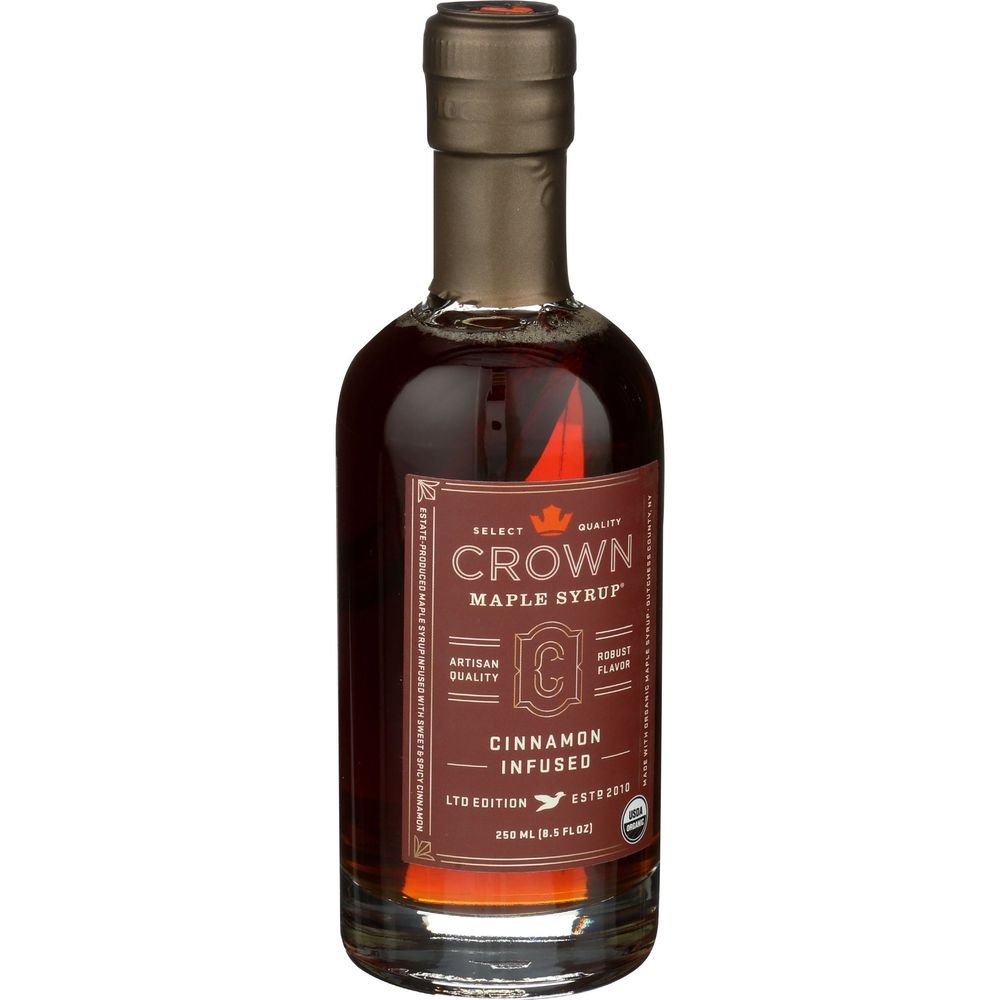 Crown Maple Organic Cinnamon Infused Maple Syrup, 8.5 Fluid Ounce -- 8 per case