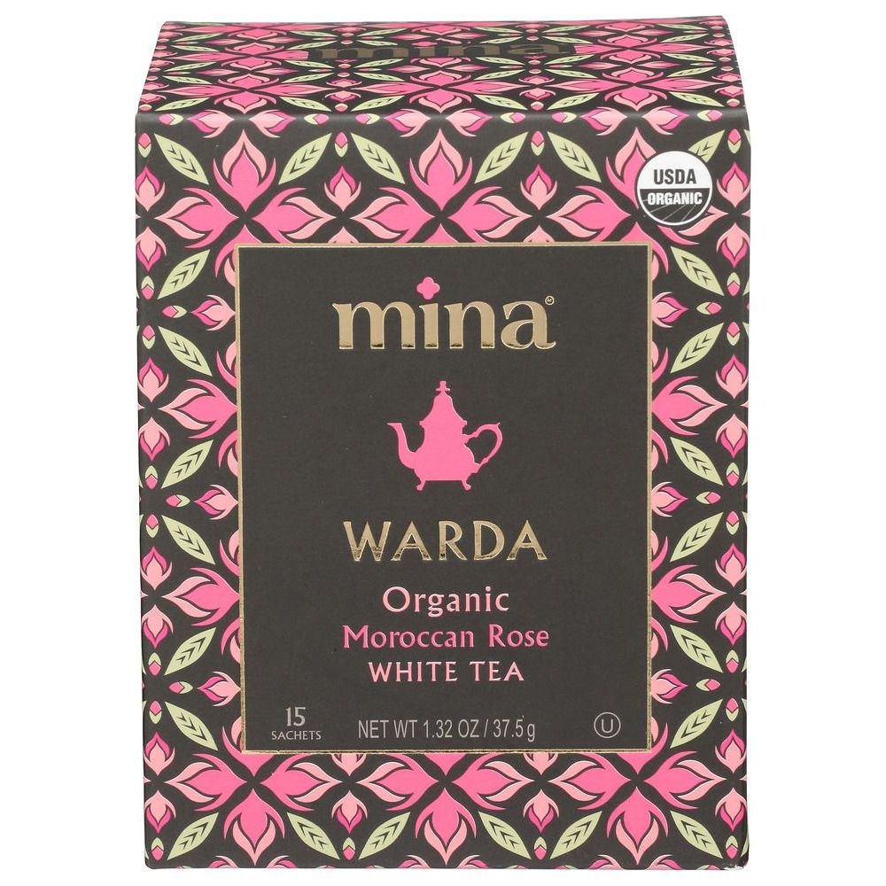 Mina Warda Organic Moroccan Rose White Tea, 15 count -- 6 per case