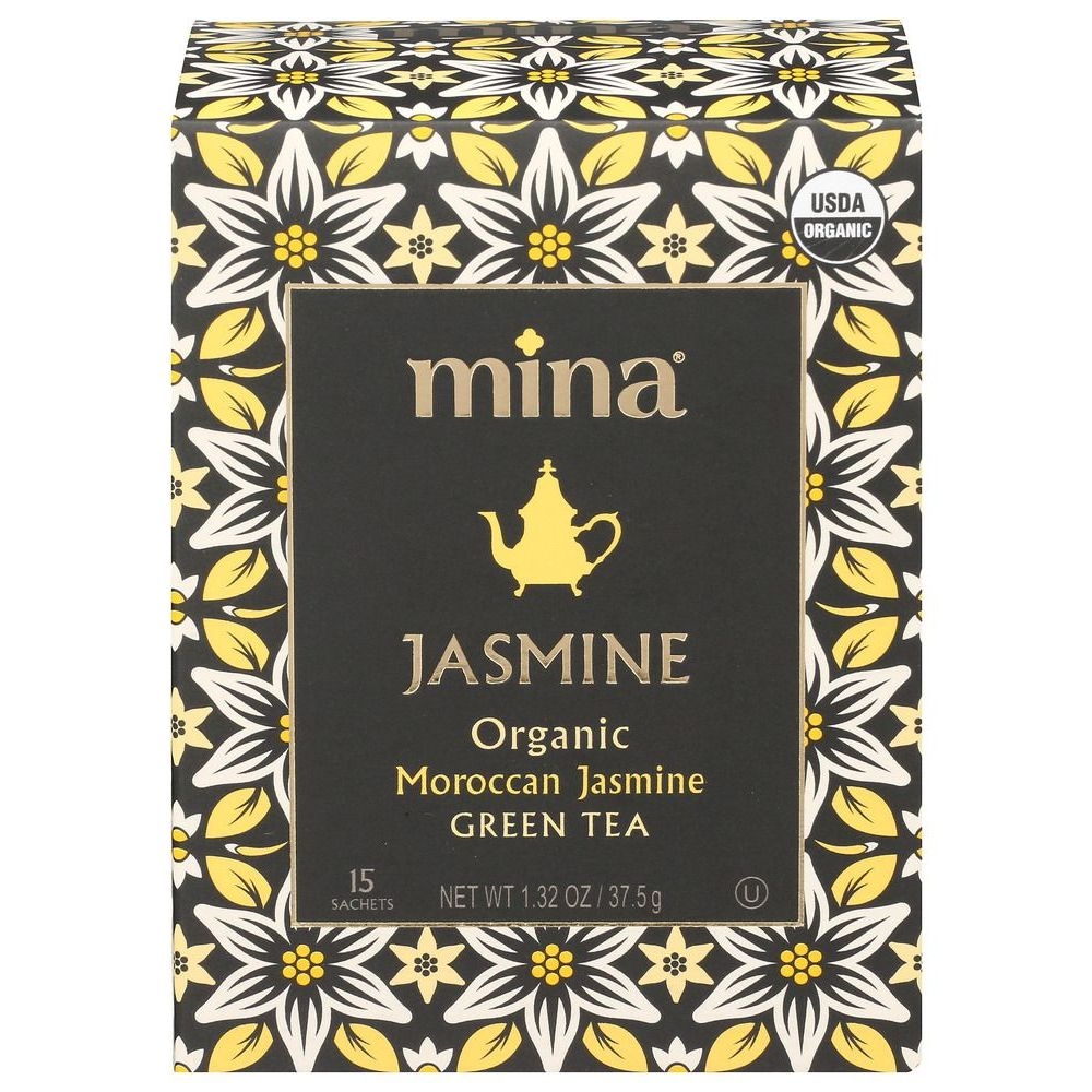 Mina Organic Moroccan Jasmine Green Tea, 15 count -- 6 per case