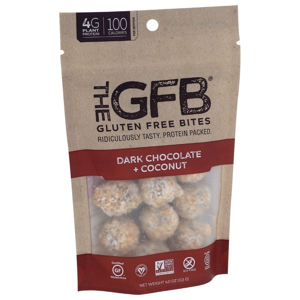 The GFB Dark Chocolate Coconut Bites, 4 Ounce -- 6 per case