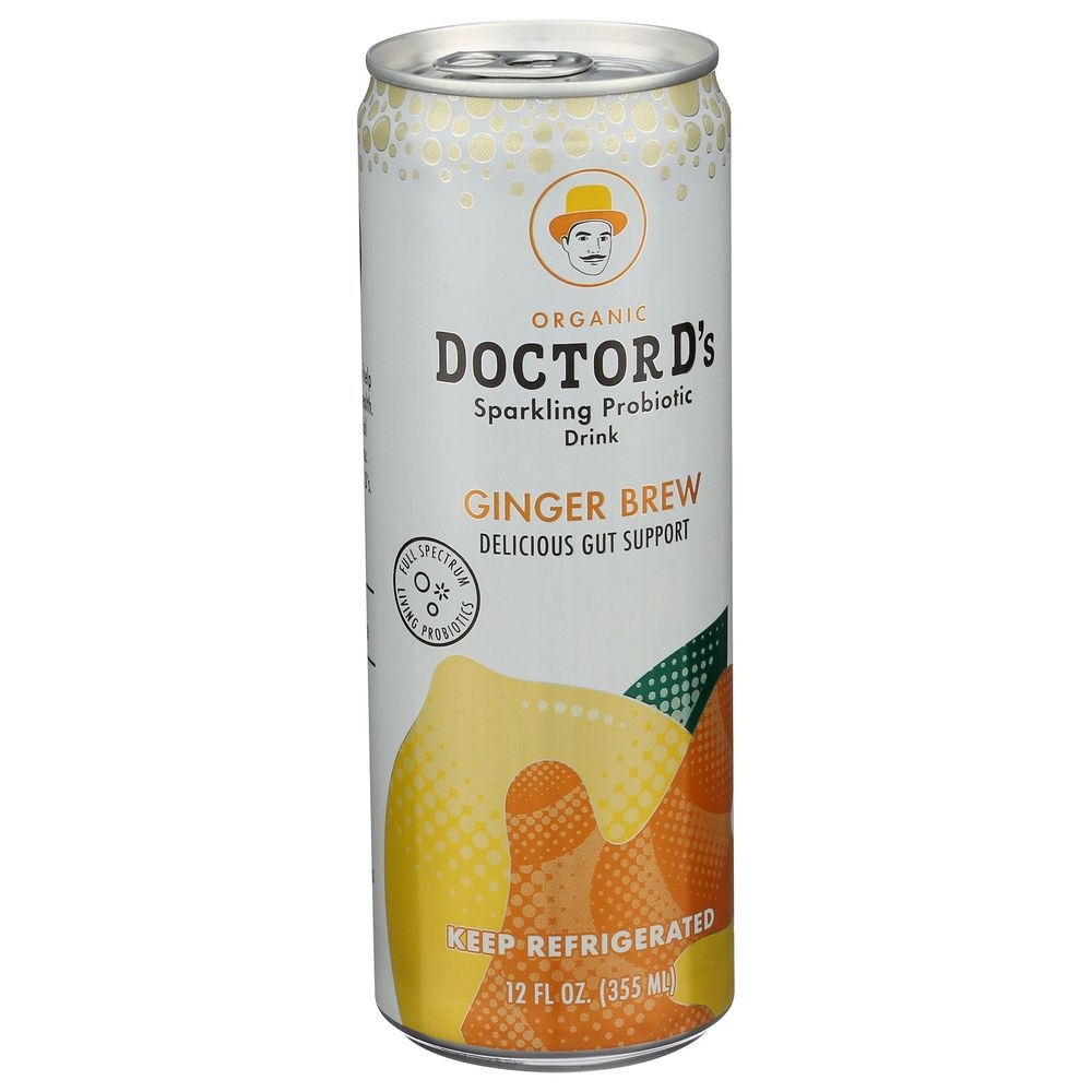 Doctor Ds Ginger Brew Sparkling Probiotic Drink, 12 Ounce -- 6 per case