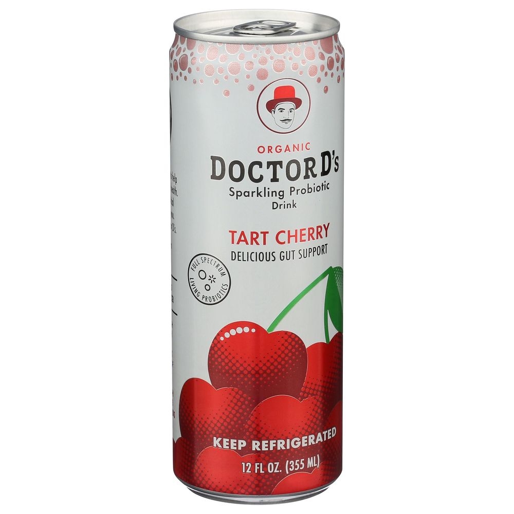 Doctor Ds Tart Cherry Sparkling Probiotic Drink, 12 Ounce -- 6 per case