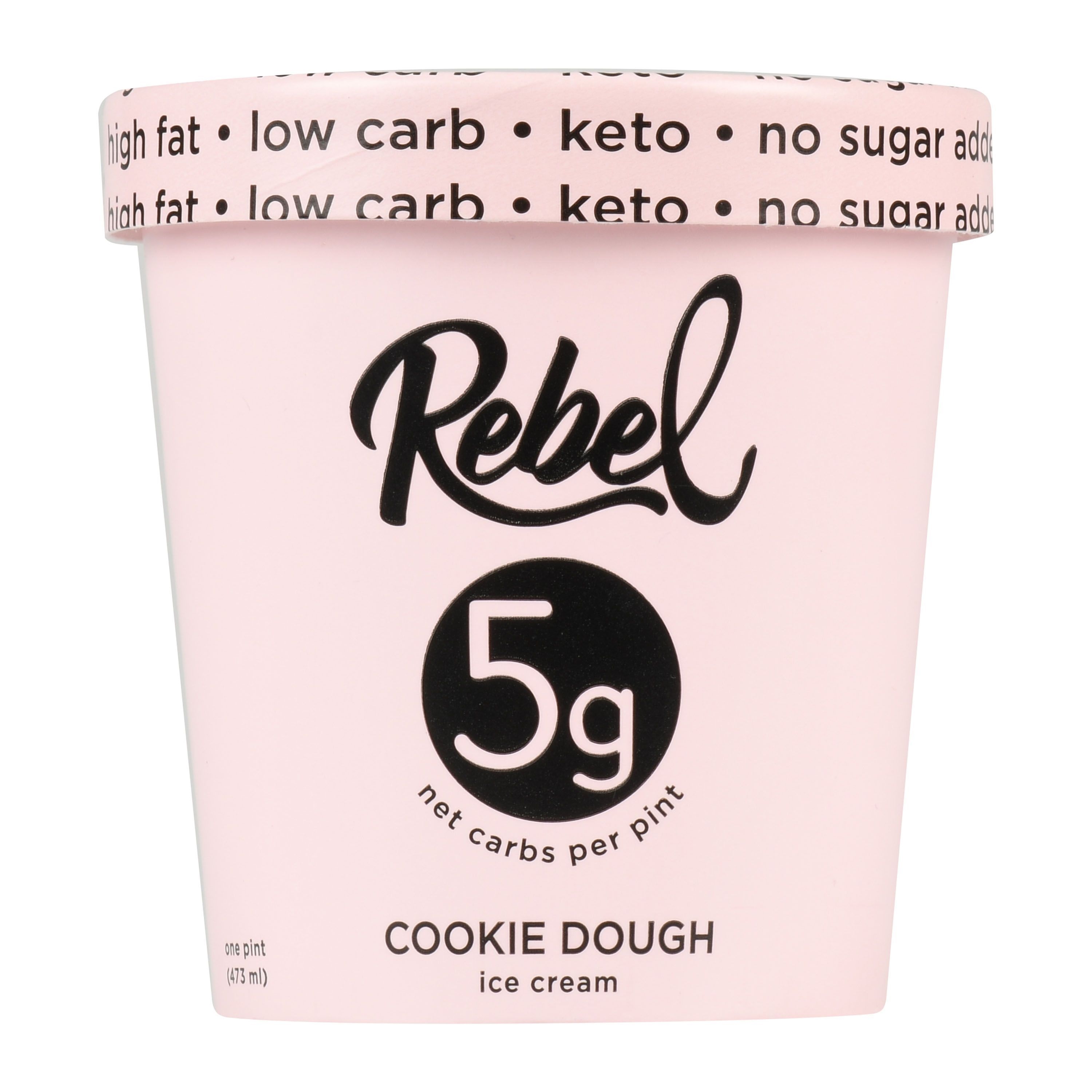 Rebel Cookie Dough Ice Cream, 1 Pint -- 8 per case