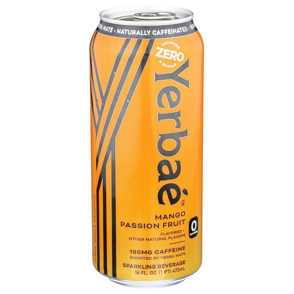 Yerbae Mango Passionfruit Sparkling Water, 16 Ounce -- 12 per case